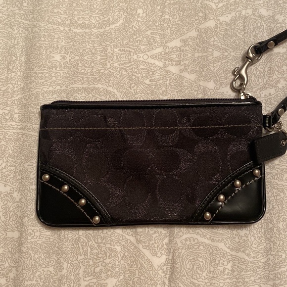 Coach Wristlet, Black - Picture 2 of 3
